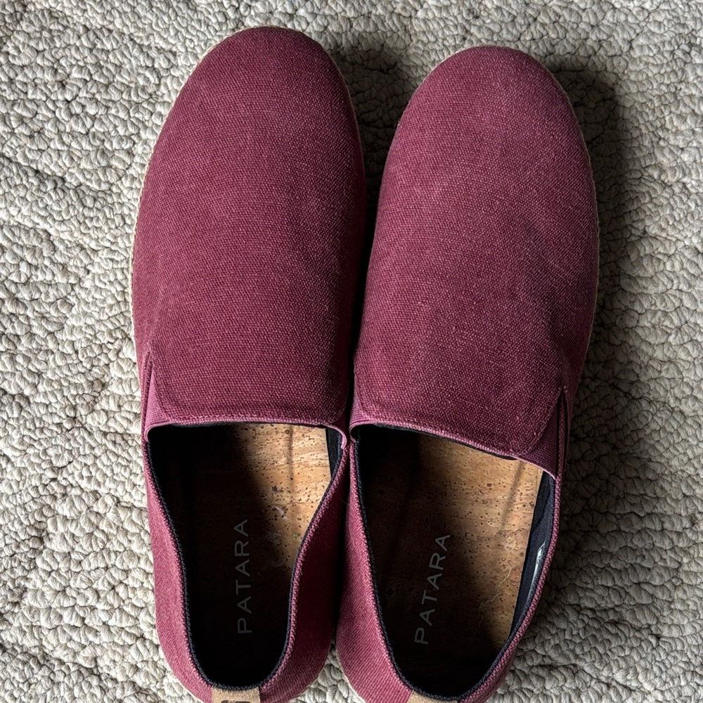 Patra Men's Deep Red Slip-On Loafers